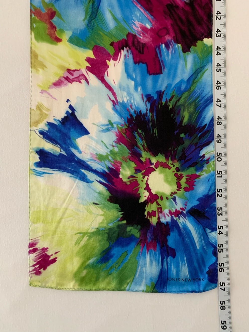 Vintage Elegant Silky Multicolor Floral Scarf - Picture 5 of 7